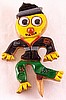 BP208 wood googly eyed scarecrow pin